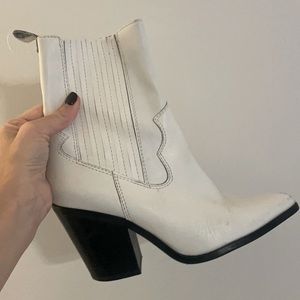 White Western style bootie.